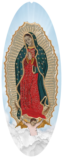 DNSA18-110-BL Lady of Guadalupe Clouds Blue